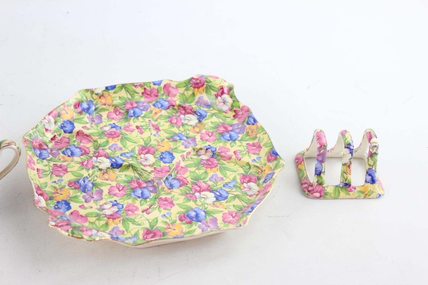 Vintage 1930's Royal Winton Grimwades 'Sweet Pea' Breakfast Tea Set for One - Image 4 of 4