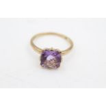 9ct gold amethyst ring (2.5g) Size P