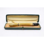 Vintage WATERMAN 18ct Rolled Gold Ideal FOUNTAIN PEN w/ 14ct Gold Nib WRITING