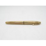 Vintage SHEAFFER Imperial Rolled Gold FOUNTAIN PEN w/ 14ct Gold Nib WRITING 24g