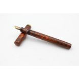 Vintage WATERMAN Ideal Wood Effect FOUNTAIN PEN w/ 14ct Gold Nib