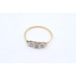 18ct gold & platinum diamond single stone ring (1.3g) size O