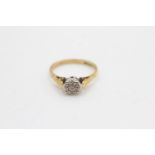 18ct gold diamond solitaire ring (2.3g) size K