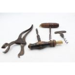4 x Antique / Vintage BREWERIANA Corkscrews Inc. Lund, Propeller, Victorian