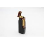 DUNHILL Gold Plated & Burgundy Lacquer Rolagas Cigarette LIGHTER Swiss Made 78g