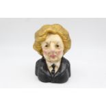 Vintage Cast Iron MARGARET THATCHER Iron Lady Bust Caricature Figure