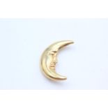 9ct gold moon brooch (2.8g)