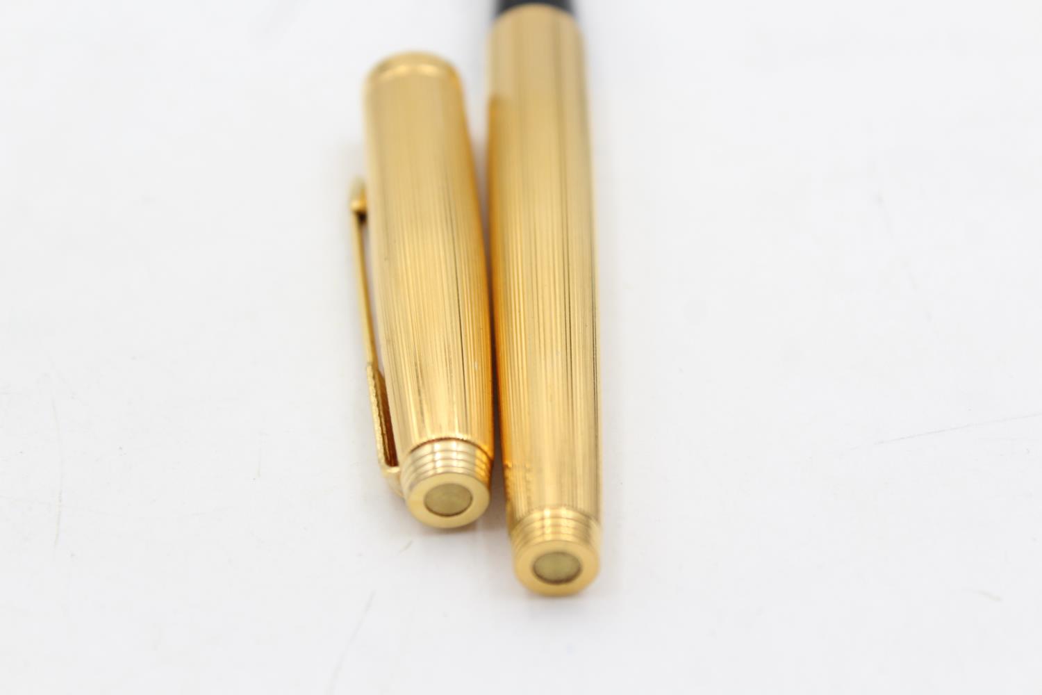 Vintage PARKER 75 Rolled Gold FOUNTAIN PEN w/ 14ct Gold Nib WRITING (20g) - Bild 5 aus 7