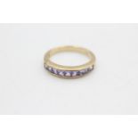 9ct gold tanzanite band ring (2.7g) size N