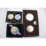 3 x AMERICAN Coin Sets Inc Dollar, Half Dollar Set, .999 Fine Silver Etc