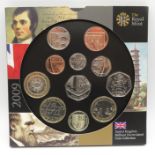 Royal Mint 2009 Kew Gardens presentation coin set including Kew Gardens 50p coin