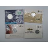 1x Royal Mint silver £50 coin and 2x Royal Mint silver £20 coins