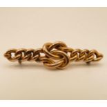 Antique lover's twist brooch 9ct gold 5.5g