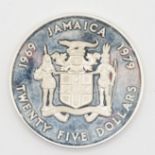 Jamaica 25 dollar coin in 925 silver 137g