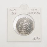 2009 certified Kew Gardens 50p coin