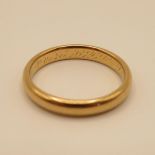 18ct gold wedding band 3.4g size L