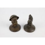 Pair of Vintage Cast Bronze 'Mr & Mrs Maymore' Figures by May & Padmore Ltd