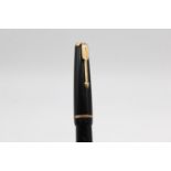 Vintage DE LA RUE 'Onoto The Pen' Navy FOUNTAIN PEN w/ 14ct Gold Nib WRITING