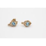 9ct gold vintage topaz stud earrings (1.5g)