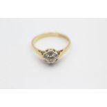 18ct gold diamond ring (2.6g) Size M