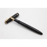 Vintage PARKER Duofold Black FOUNTAIN PEN w/ 14ct Gold Nib WRITING