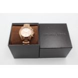 Ladies MICHAEL KORS MK5799 Gold Tone Chronograph WRISTWATCH Quartz WORKING Boxed