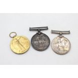 3 x WW1 Medals Named Inc War, Victory Etc