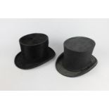 2 x Antique / Vintage Gents HATS Inc. Silk, Top Hat, Woodrow, Collapsible