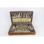 50 Piece Vintage Viners of Sheffield SILVER PLATE Cutlery Set in Wood Canteen