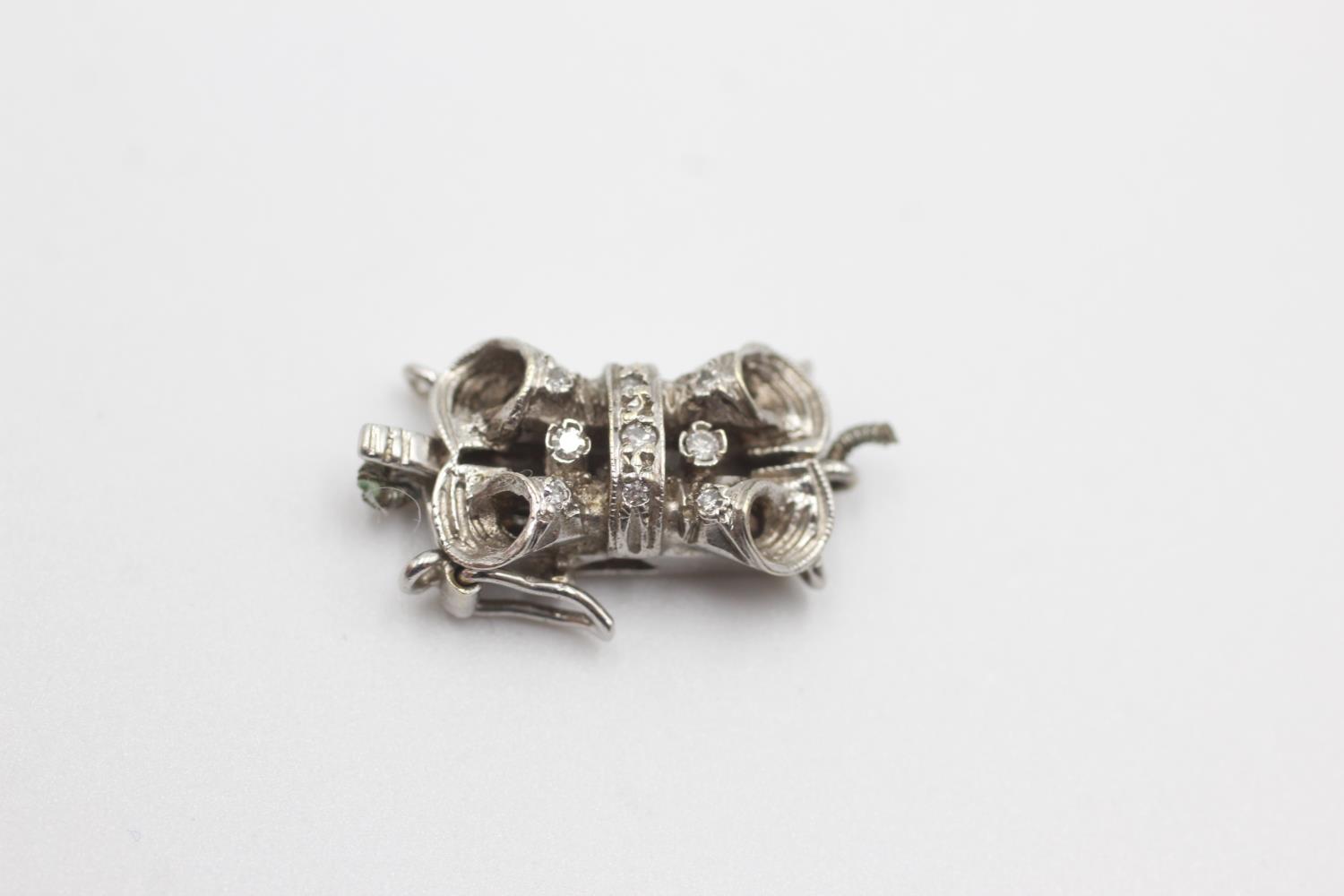 9ct white gold diamond clasp (3.2g) - Image 3 of 4