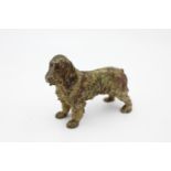 Antique / Vintage Austrian Cold Painted BRONZE Spaniel Dog Figure (543g)