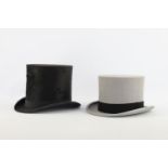 2 x Antique / Vintage Gents HATS Inc. Christy's London, W Thom Macduff, Top Hat
