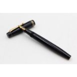 Vintage PARKER Victory Navy FOUNTAIN PEN w/ 14ct Gold Nib WRITING
