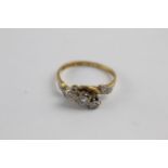 18ct gold diamond ring (2.3g) size K