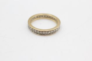 9ct gold vintage diamond eternity ring (2.6g) size Q