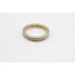 9ct gold vintage diamond eternity ring (2.6g) size Q