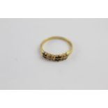 18ct gold sapphire & diamond ring (2.1g) size N