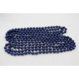 217g Flapper Length Vintage Lapis Necklace (217g)