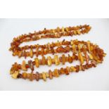 Amber Raw Chip Necklace With Butterscotch (124g)