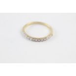 9ct gold diamond half eternity ring (1.1g) size M