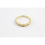 18ct gold diamond channel set ring (2.9g) size P