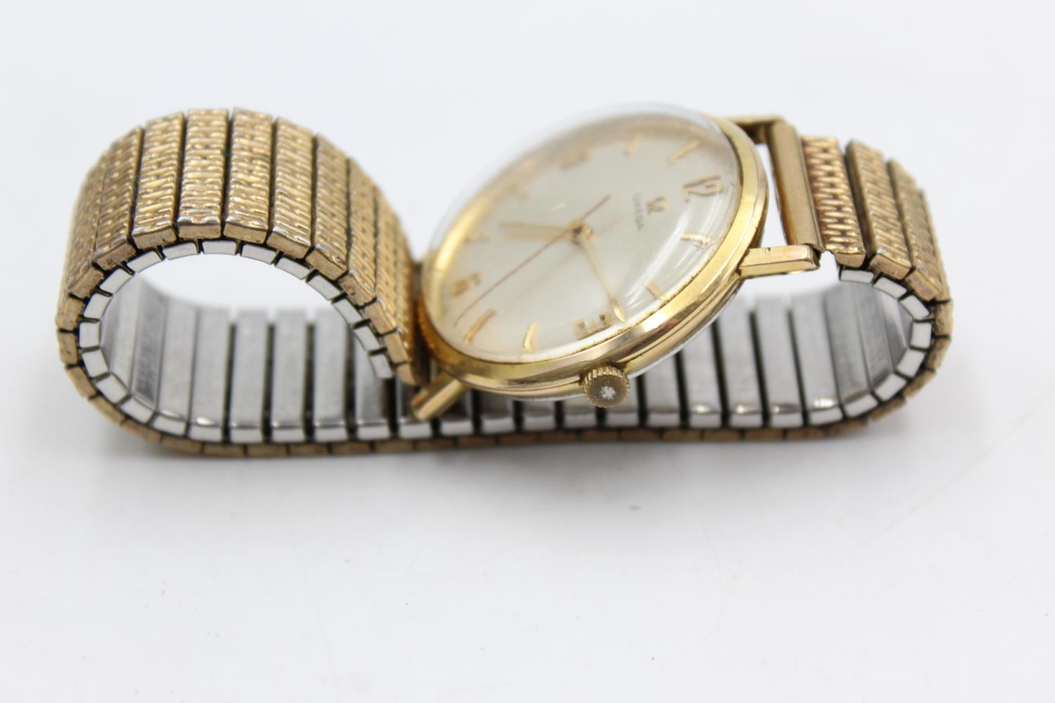 Vintage Gents OMEGA Gold Tone Dress Style WRISTWATCH Hand-Wind WORKING - Image 3 of 5