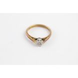 18ct gold diamond solitaire ring (3.3g) size P