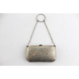 Antique Hallmarked 1919 Chester STERLING SILVER Ladies Purse / Bag (72g)