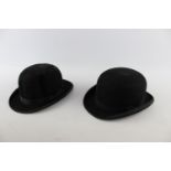 2 x Vintage Gents HATS Inc. Lincoln Bennett Bantam Bowler, G.A Dunn & Co London