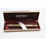 Vintage SHEAFFER Imperial Rolled Gold FOUNTAIN PEN w/ 14ct Gold Nib WRITING