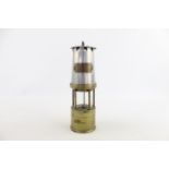 Vintage BRASS & STEEL MINERS LAMP JH Naylor Wigan Paraffin Safety Lantern