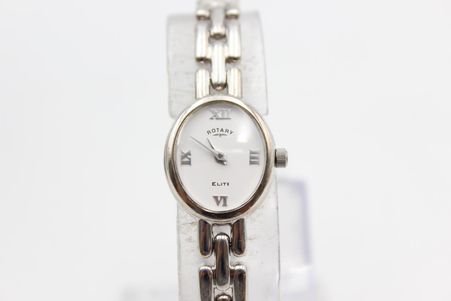 Ladies Rotary Elite .925 SILVER WRISTWATCH Quartz WORKING In Original Box (28g) - Image 2 of 5