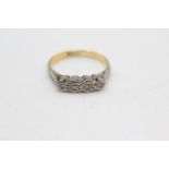 18ct gold & platinum diamond ring (2.1g) size I