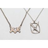 2 X Sterling Silver Ola Gorie Bird Necklaces (16g)